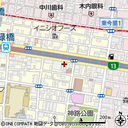 カレーハウス T＆A 緑橋東店周辺の地図