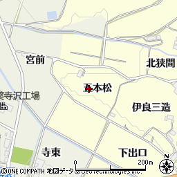 愛知県豊橋市小松原町（五本松）周辺の地図
