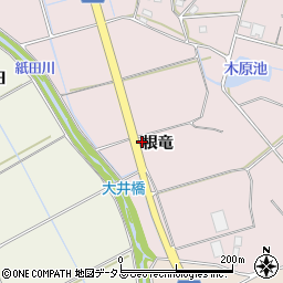 愛知県豊橋市老津町根竜周辺の地図