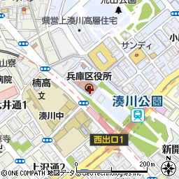 兵庫県神戸市兵庫区荒田町1丁目21-1周辺の地図