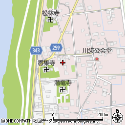 静岡県磐田市川袋455-4周辺の地図