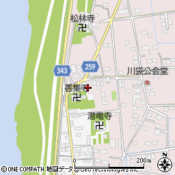 静岡県磐田市川袋456-2周辺の地図