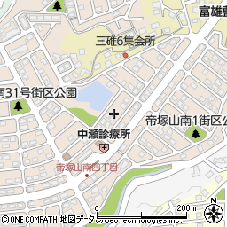 奈良県奈良市帝塚山南4丁目9周辺の地図