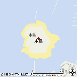 愛知県南知多町（知多郡）篠島（木島）周辺の地図