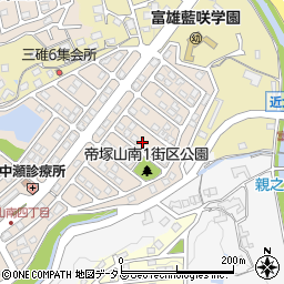 奈良県奈良市帝塚山南1丁目8周辺の地図
