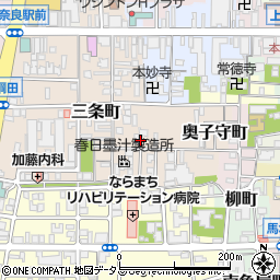 奈良県奈良市今井町周辺の地図