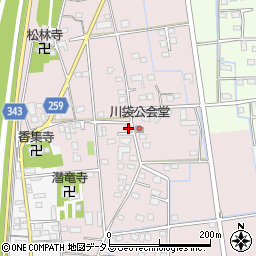 静岡県磐田市川袋450-2周辺の地図