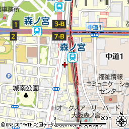 松屋 森ノ宮店周辺の地図
