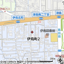 ファミール伊島管理員室周辺の地図