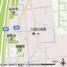 静岡県磐田市川袋450-1周辺の地図