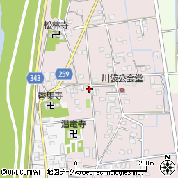 静岡県磐田市川袋303-1周辺の地図