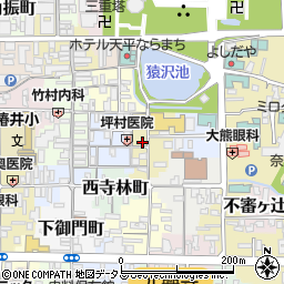 奈良県奈良市今御門町周辺の地図
