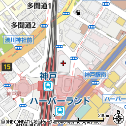 タイムズＨＤＣ神戸駐車場周辺の地図