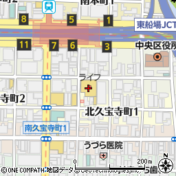 ライフ堺筋本町店周辺の地図