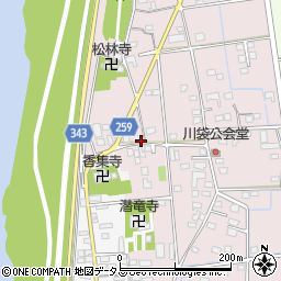 静岡県磐田市川袋255-2周辺の地図