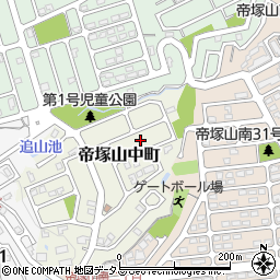 奈良県奈良市帝塚山中町3周辺の地図
