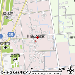 静岡県磐田市川袋426-2周辺の地図