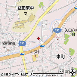 島根県益田市東町14-30周辺の地図