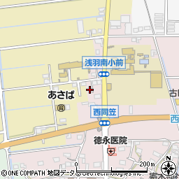 静岡県袋井市西同笠108-1周辺の地図