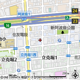 タイムズ大阪厚生信用金庫　西区支店駐車場周辺の地図