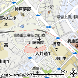 川崎病院駐車場周辺の地図
