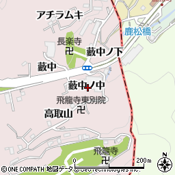兵庫県神戸市須磨区妙法寺（藪中ノ中）周辺の地図