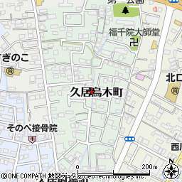 三重県津市久居烏木町周辺の地図