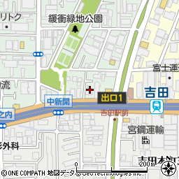南都銀行吉田支店・若江岩田支店共同店舗周辺の地図