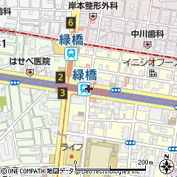緑橋駅周辺の地図