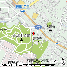 波津区コミュニティセンター周辺の地図