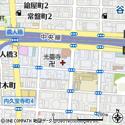 大阪建築会館パーキング周辺の地図
