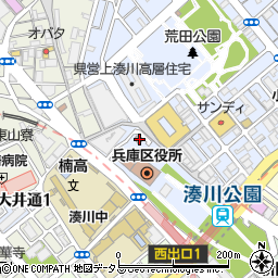兵庫県神戸市兵庫区荒田町1丁目21-2周辺の地図