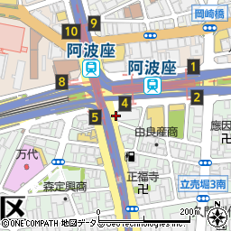 阿波座駅自転車駐車場周辺の地図