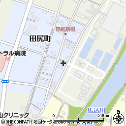 静岡県浜松市中央区田尻町25周辺の地図