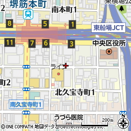 大阪府大阪市中央区久太郎町1丁目周辺の地図