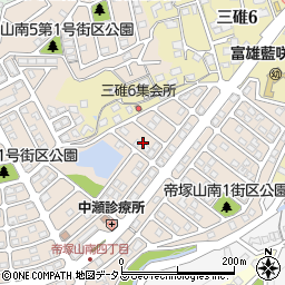 奈良県奈良市帝塚山南4丁目周辺の地図