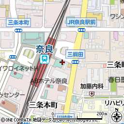 セブンイレブンハートインＪＲ奈良駅前店周辺の地図