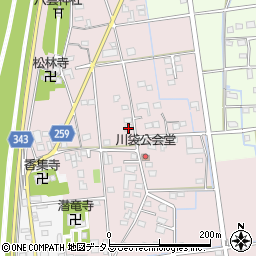 静岡県磐田市川袋278-4周辺の地図