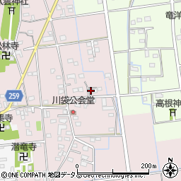 静岡県磐田市川袋408-2周辺の地図