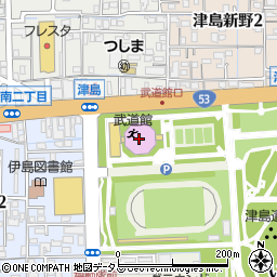 岡山武道館周辺の地図