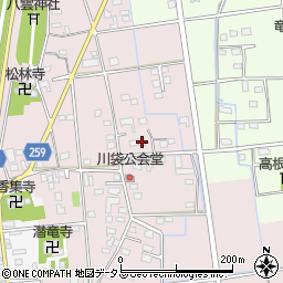 静岡県磐田市川袋283-3周辺の地図