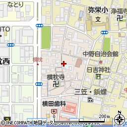 大阪府東大阪市横枕周辺の地図