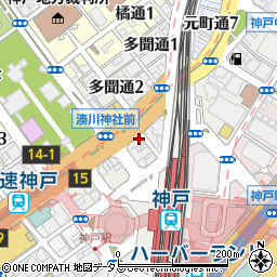 パークマン神戸駅前駐車場周辺の地図