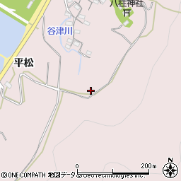 愛知県田原市白谷町（西山）周辺の地図