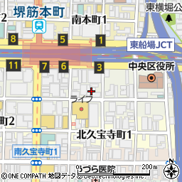 ミルックス旅行センター　大阪周辺の地図