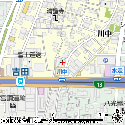 大阪シティ信用金庫吉田支店周辺の地図