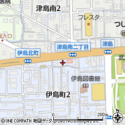 田中学習会　岡山伊島校周辺の地図