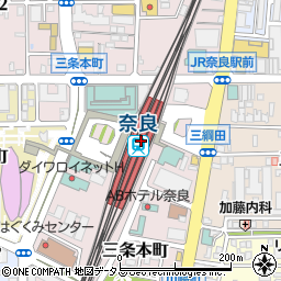 モスバーガー JR奈良店周辺の地図