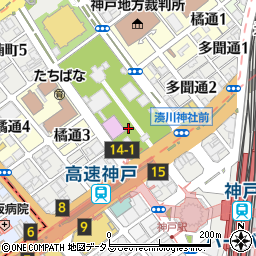 兵庫県神戸市中央区多聞通周辺の地図