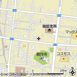浜松磐田信用金庫福田支店周辺の地図